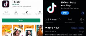 tiktok ratings google play