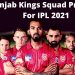 Punjab Kings For IPL 2021